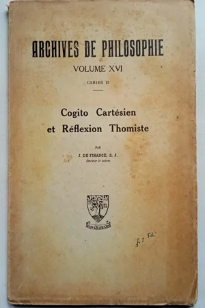 Archives de Philosophe - Cogito Cartésien et Réflexion Thomiste