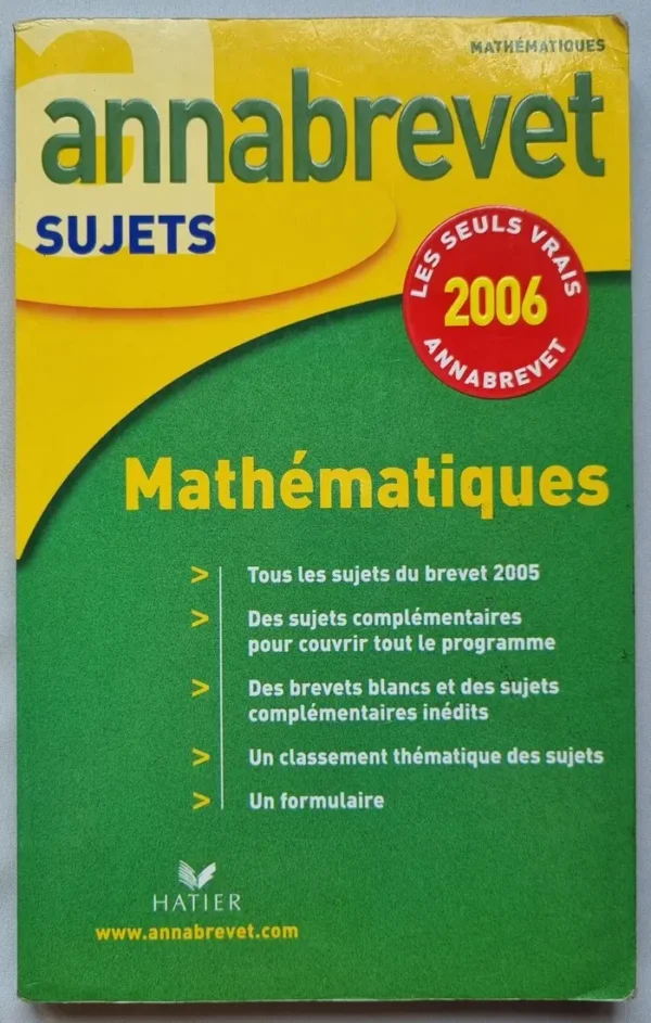 Annabrevet sujets Math