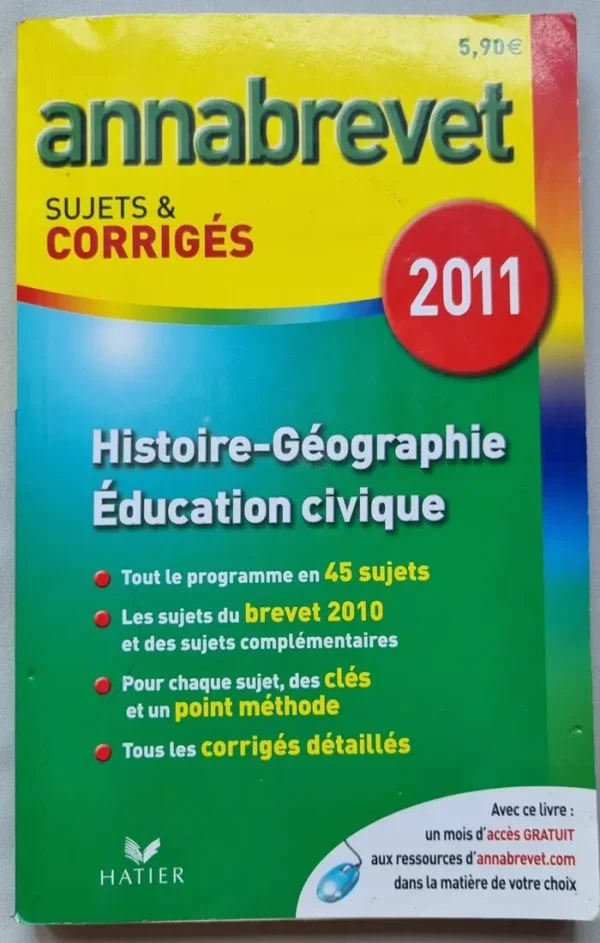 Annabrevet sujets et corrigés Histoire Géographie Education civique