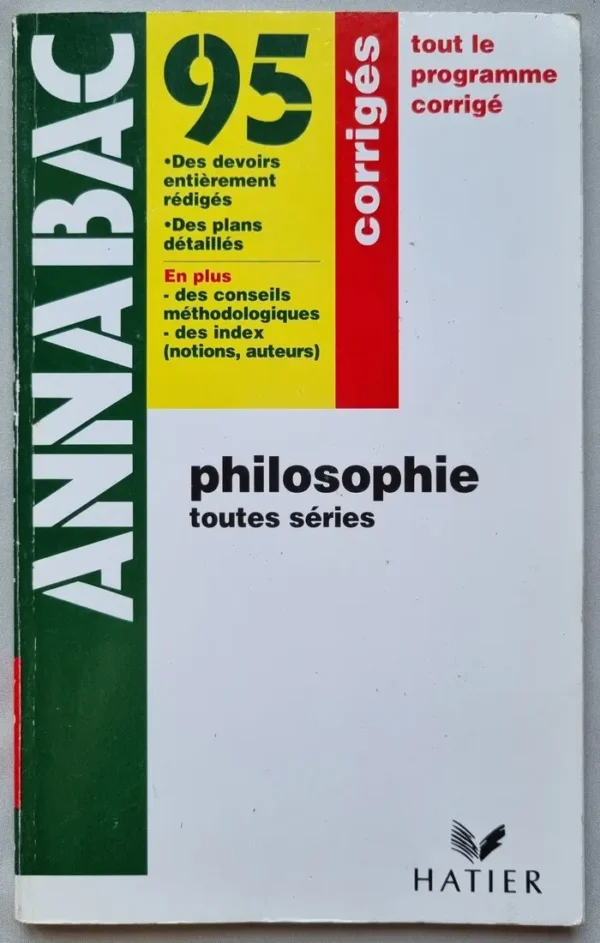 Annabac philosophie toutes séries