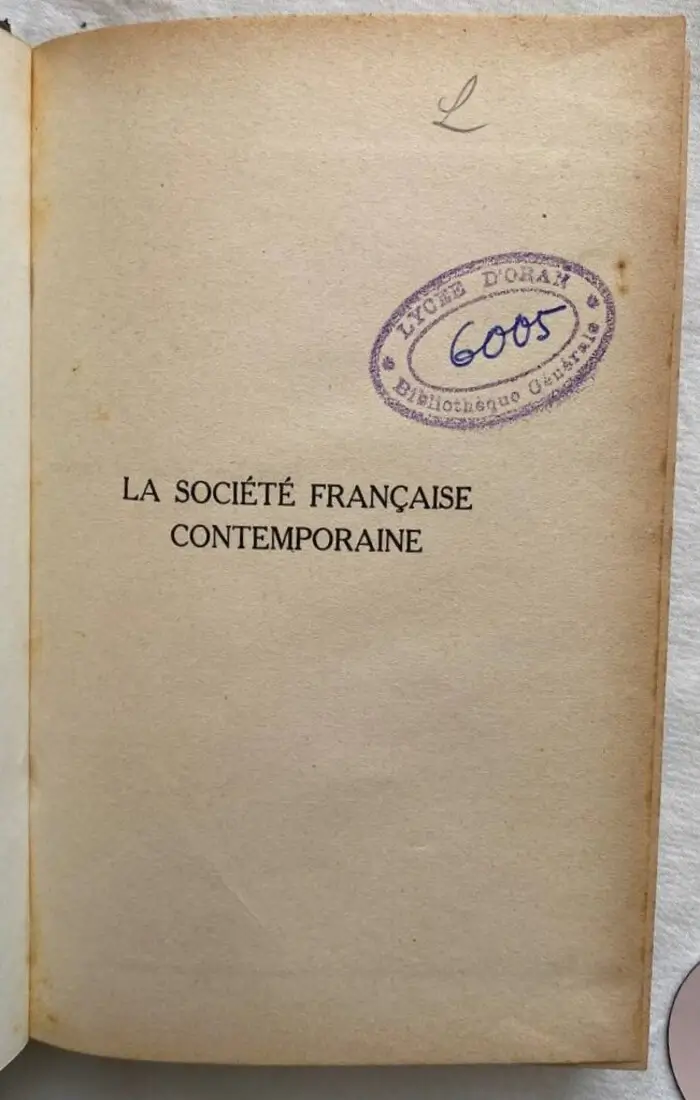 La société française contemporaine