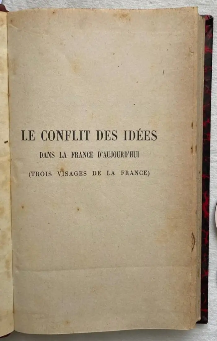 Le conflit des idées dans la France d'aujourd'hui