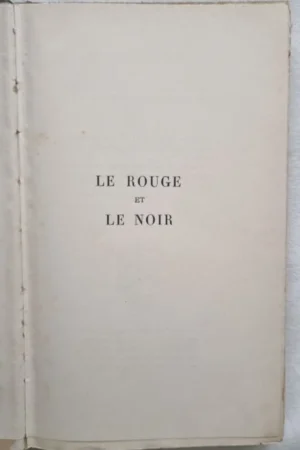 Le rouge et le noir